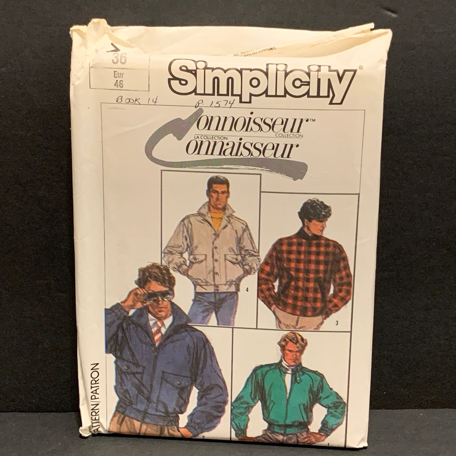 Vintage 1986 Simplicity 7358 Connoisseur Collection Jackets Size 36 Uncut