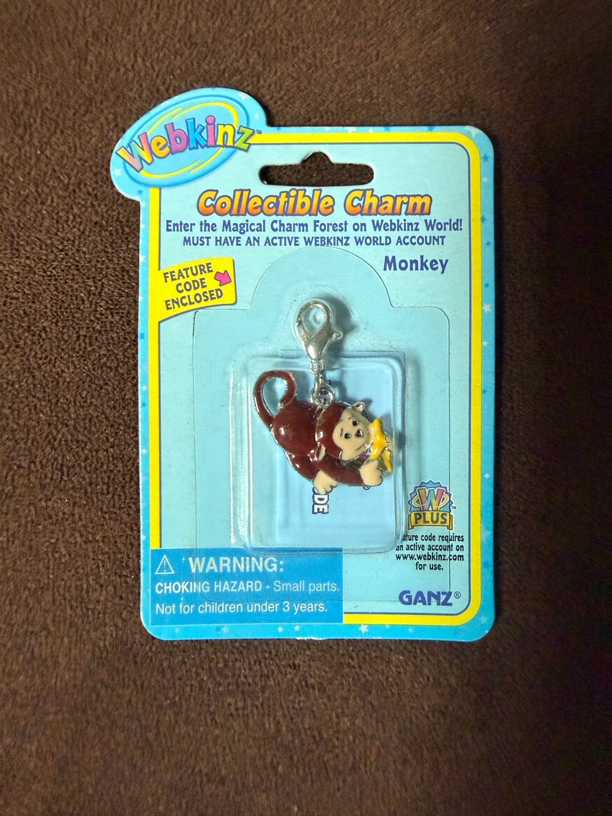 Ganz Webkins World collectible monkey charm Collectible Sealed With Code New