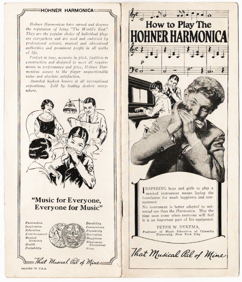 Antique 1925 How To Play The Hohner Harmonica