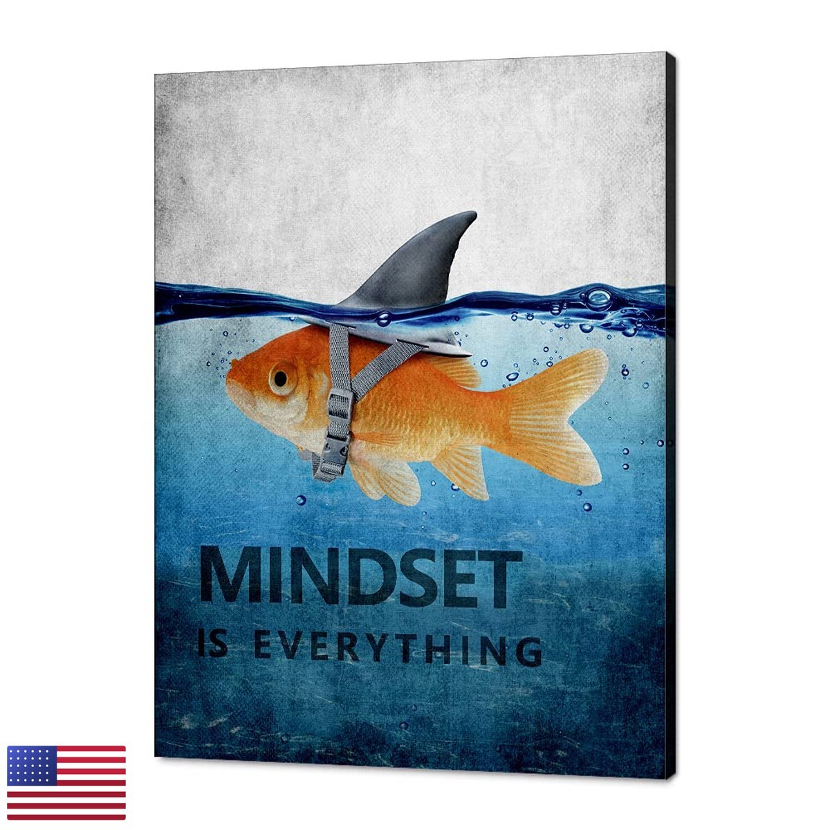 Yatsen Bridge Goldfish Shark Canvas Poster Framed 18\