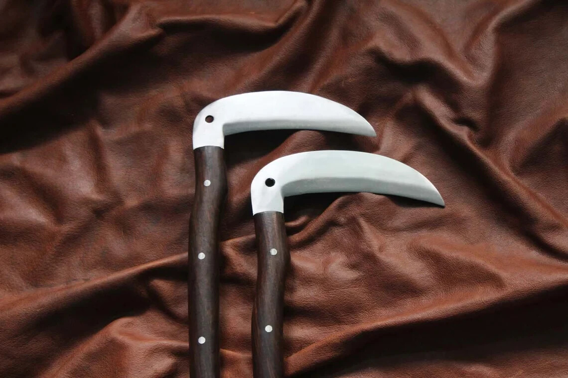 Custom Handmade Kama Farmer Traditional Okinawan full tang Khukuri 7 inch blade