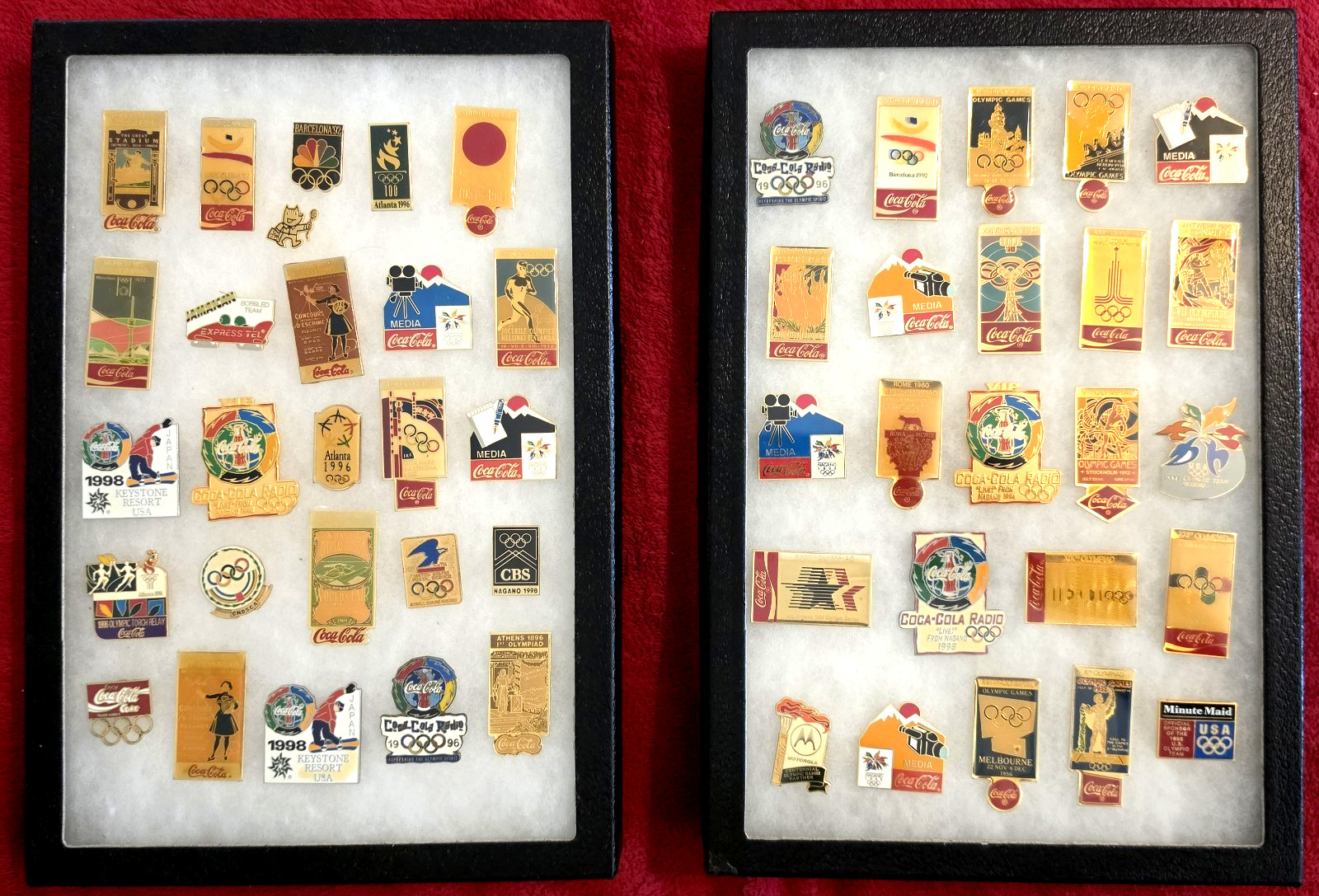Mixed HTF LOT of (50) VTG Olympic Press, Media, VIP Pins, Nagano Japan