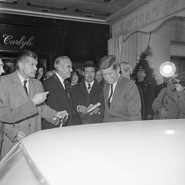 President Elect Kennedy leaves the Carlyle Hotel Historic 1961 Old Photo