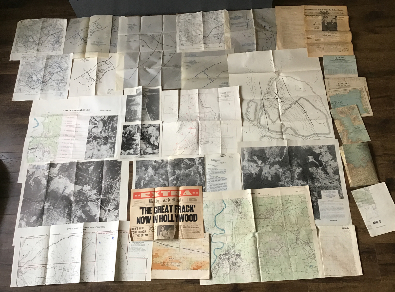 WWII Fort Benning GA Infantry School Training Map Lot Combat Battle US Army WW2 WWII Fort Benning GA Infantry School Training Map Lot Combat Battle US Army WW2