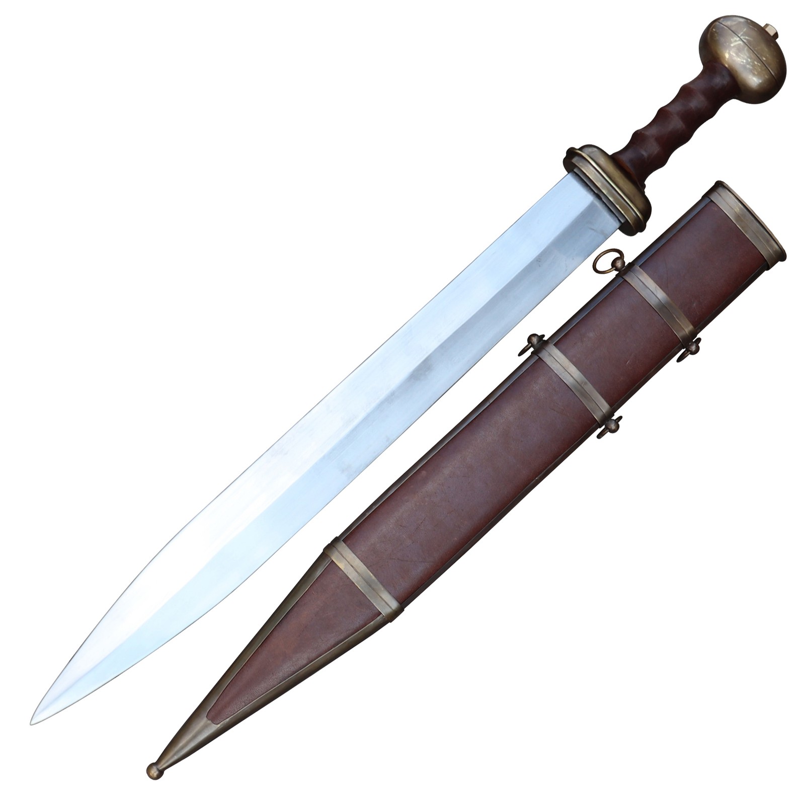 Roman Gladius Sword 1095 High Carbon Steel Full Tang Functional with Scabbard Roman Gladius Sword 1095 High Carbon Steel Full Tang Functional with Scabbard