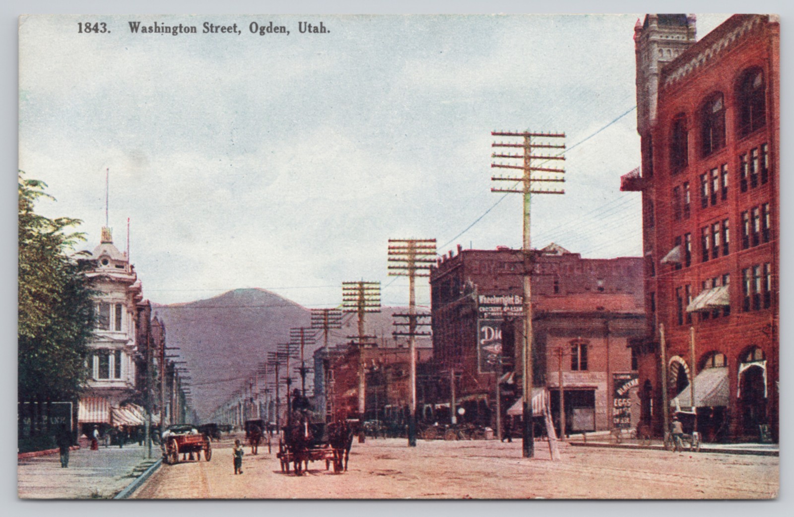 Washington Street Ogden Utah Early 1900s Downtown Street Scene Postcard Washington Street Ogden Utah Early 1900s Downtown Street Scene Postcard