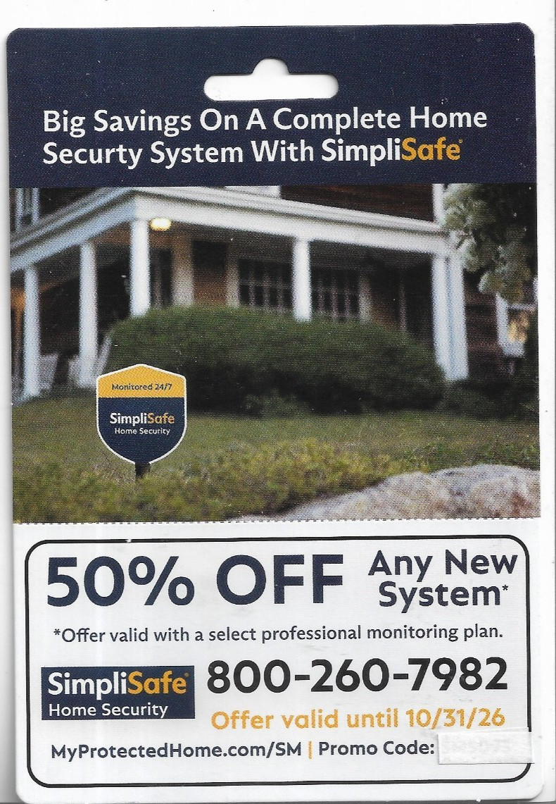 SimpliSafe Home Security Discount Card