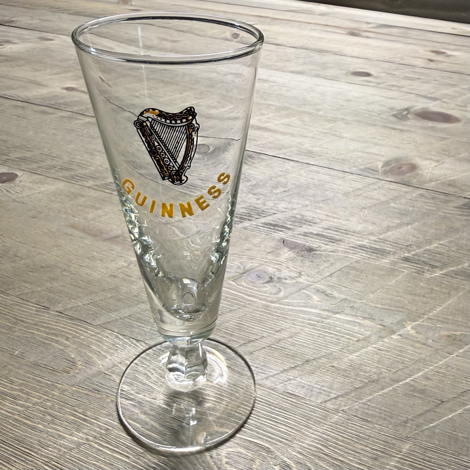 Rare Vintage 1950s Guinness 7oz Footed Pilsner Tasting Glass 7.5\