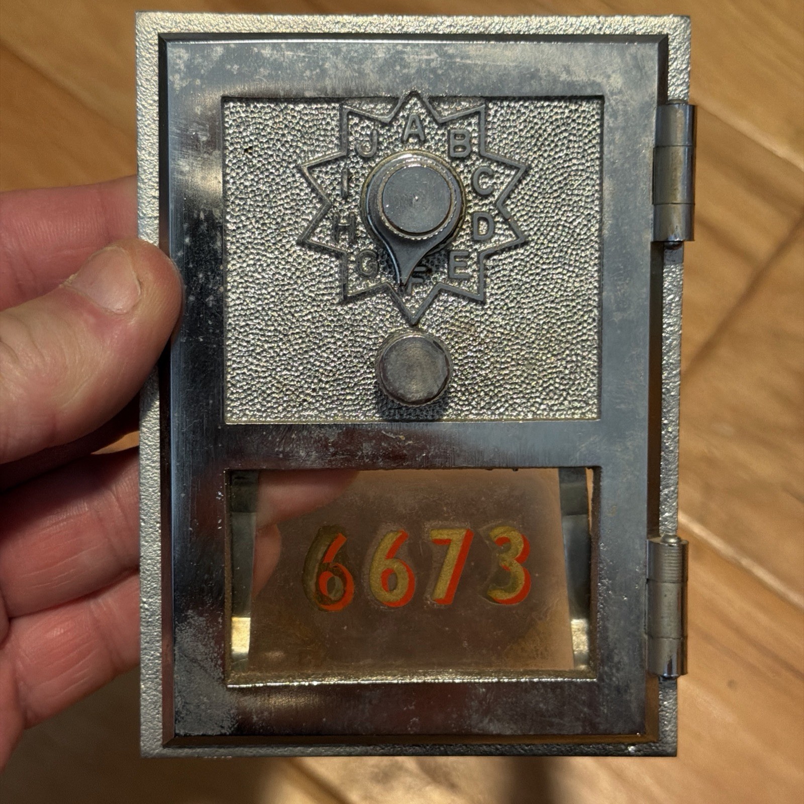 VINTAGE POST OFFICE DOOR AND FRAME 50'S-60'S, Silver , Combo Dial