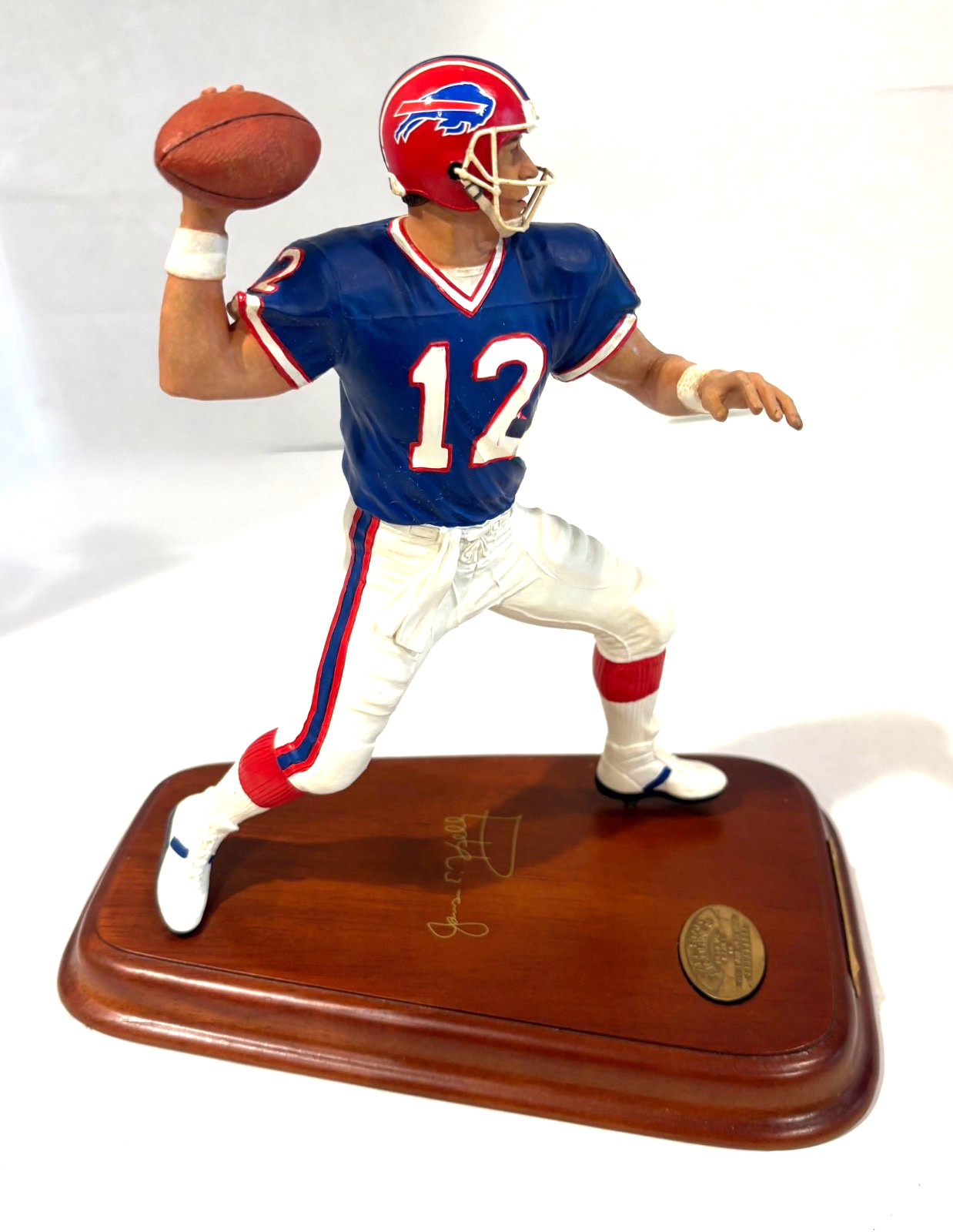 Jim Kelly Danbury Mint Buffalo Bills Figurine Statue Excellent