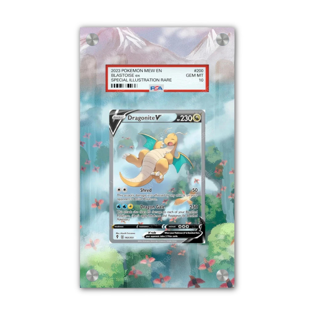 Dragonite V 192/203 - PSA Pokémon Extended Artwork Display Case