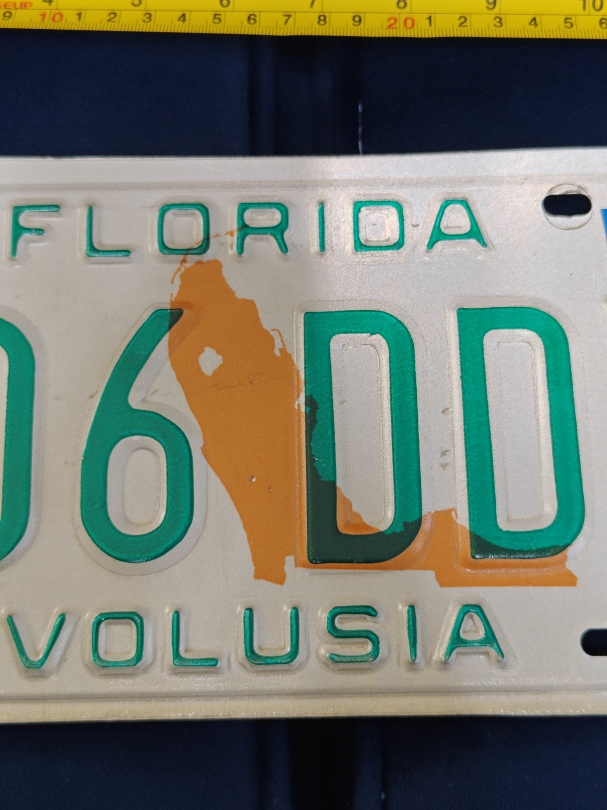 Rare Vintage 1986 Florida License Plate – Factory \