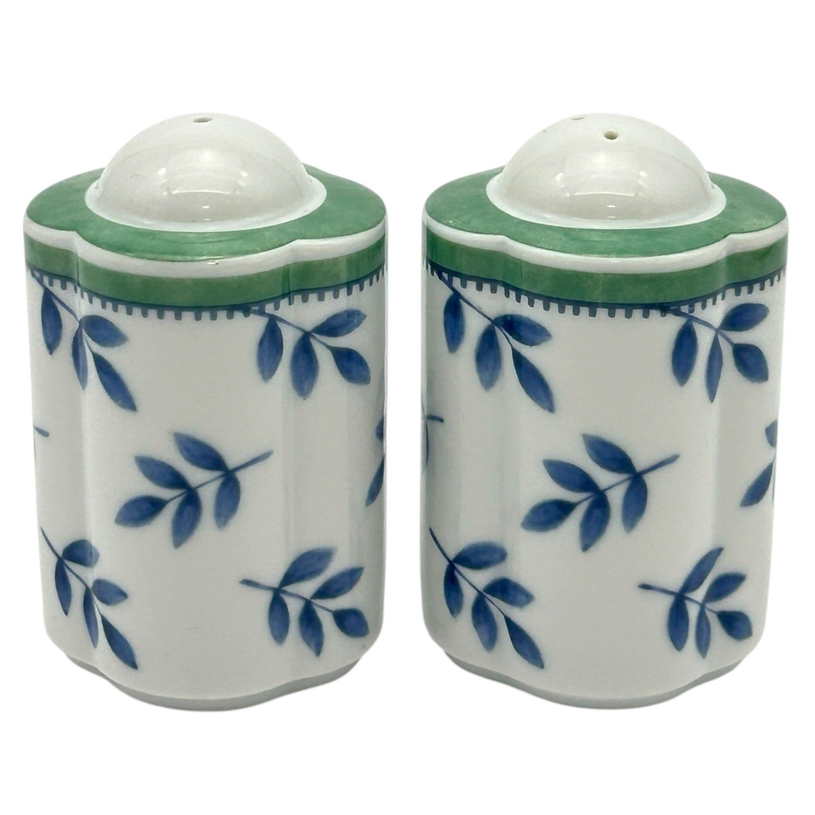 Villeroy & Boch Switch 3 Salt and Pepper Shaker Set Blue Green White Porcelain