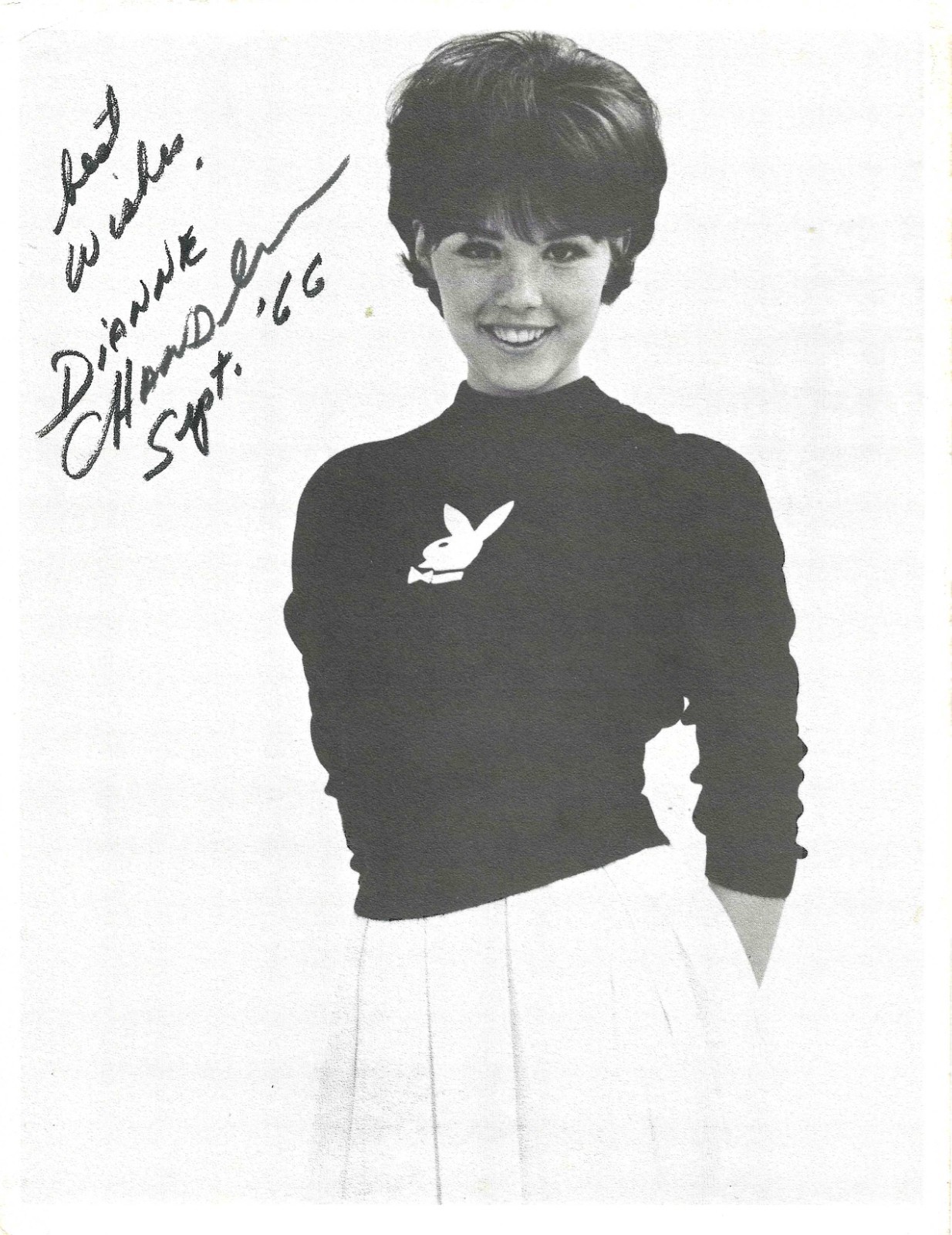 Dianne Chandler Signed VINTAGE Promo Playboy Playmate Miss September 1966