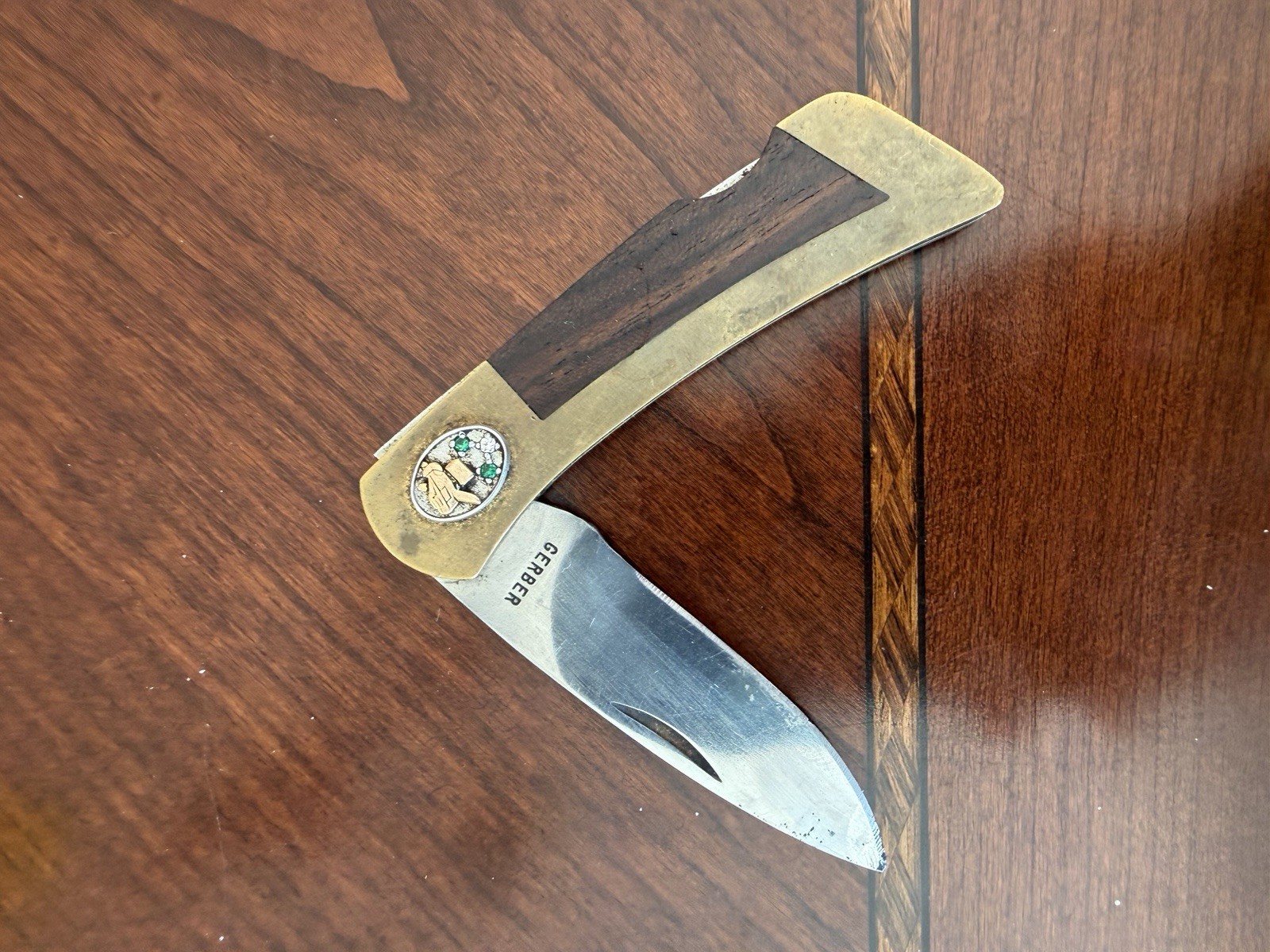 Vintage Gerber Folding Sportsman (Model 97223 series) pocket knife - Emerald Gem