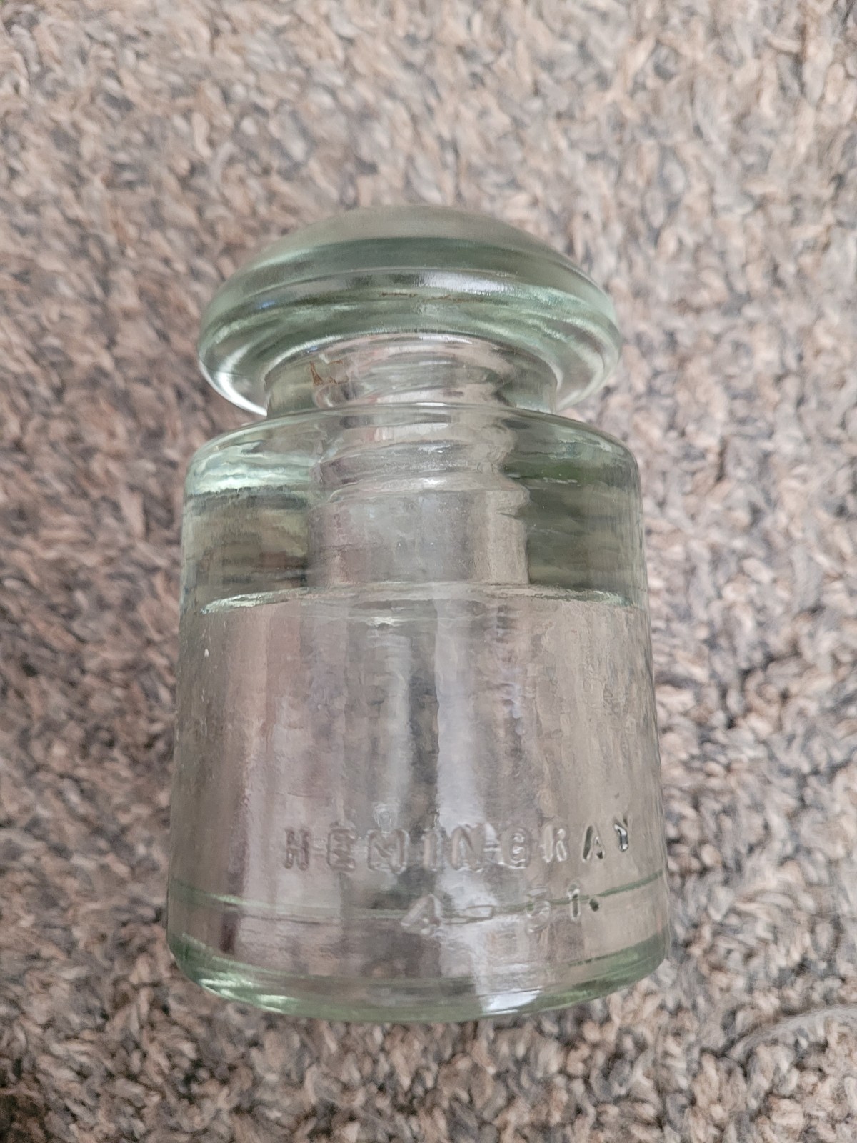 Vintage Hemingray 11-49 CSC Clear Glass Insulator