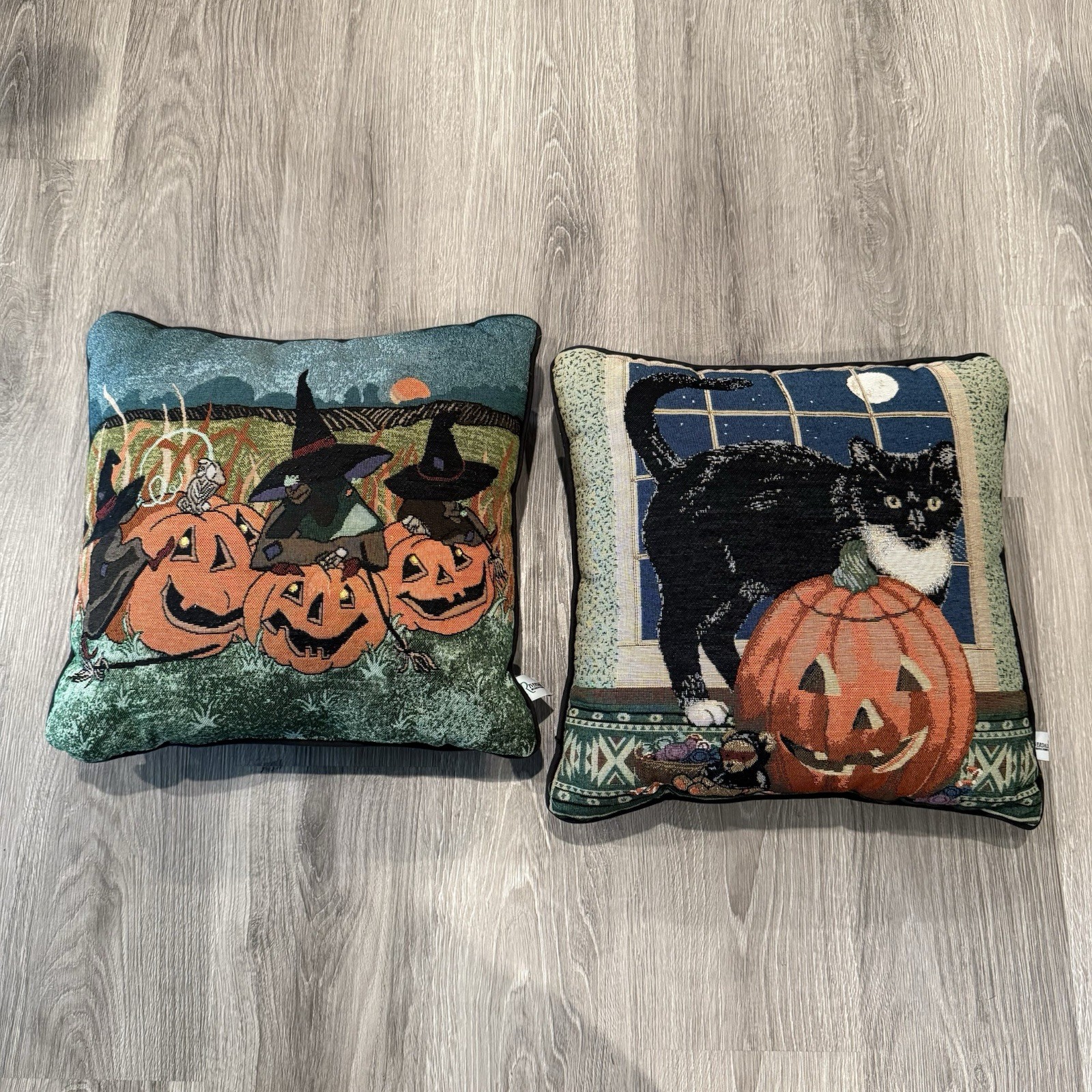 Riverdale Witch Full Moon Black Cat Pumpkin Tapestry Pillow Set Of 2 Halloween Riverdale Witch Full Moon Black Cat Pumpkin Tapestry Pillow Set Of 2 Halloween