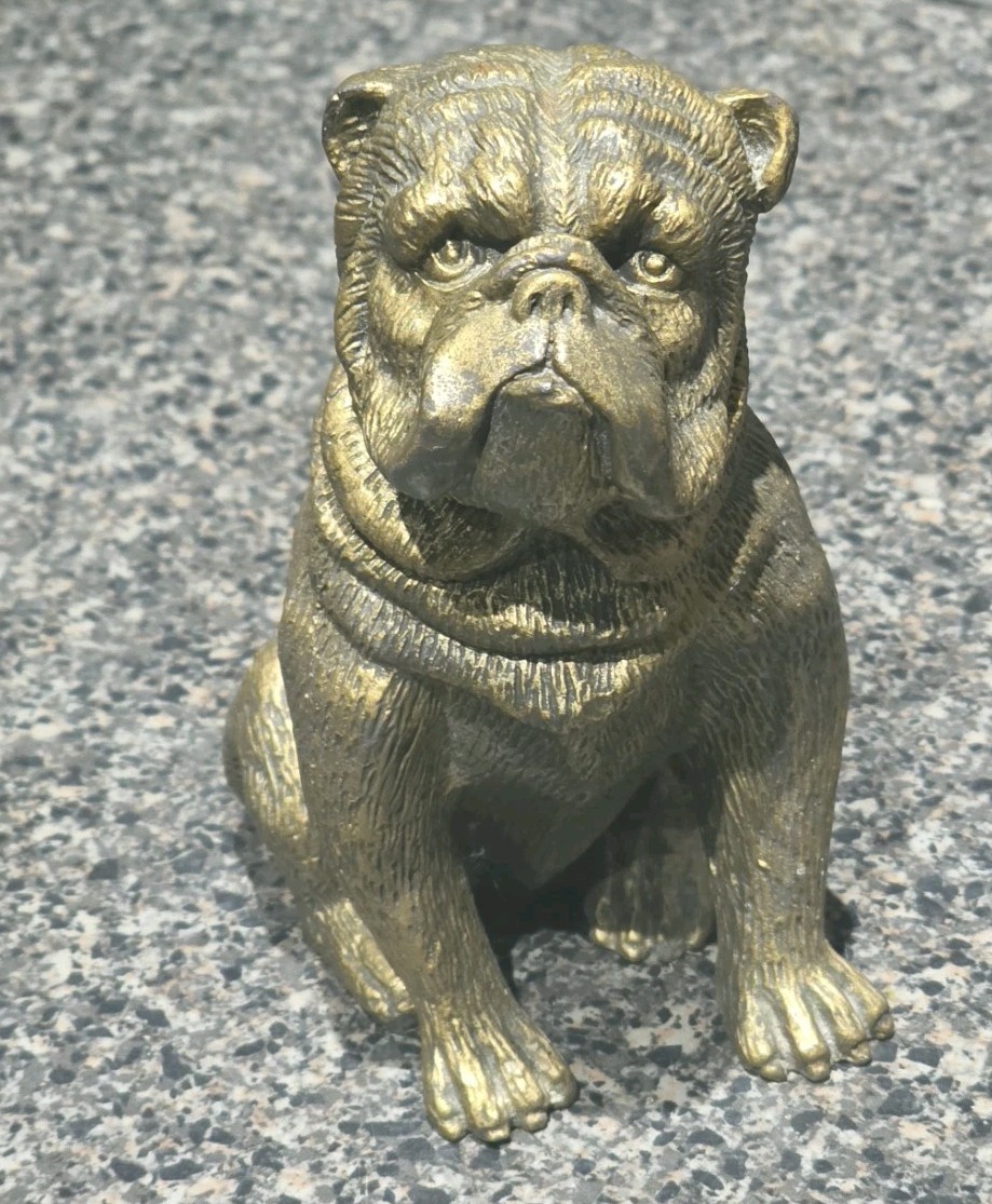 Vintage Bombay Company Cast Iron Bronzed Bulldog Figurine Heavy Doorstop...