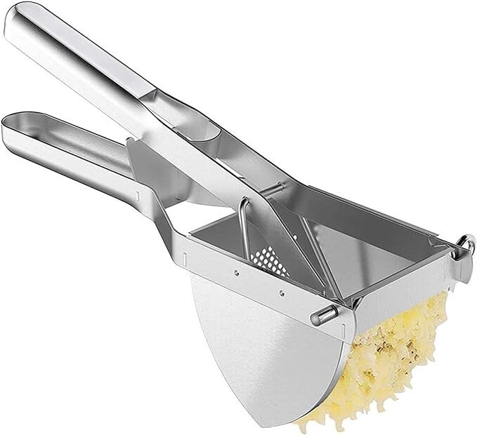 Prensador y machacador de patatas de acero inoxidable, resistente, para. neuvo. Prensador y machacador de patatas de acero inoxidable, resistente, para. neuvo.