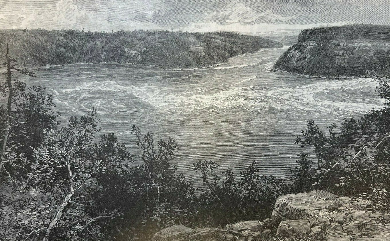1887 International Park Niagara Falls Whirlpool Rapids Lewiston illustrated