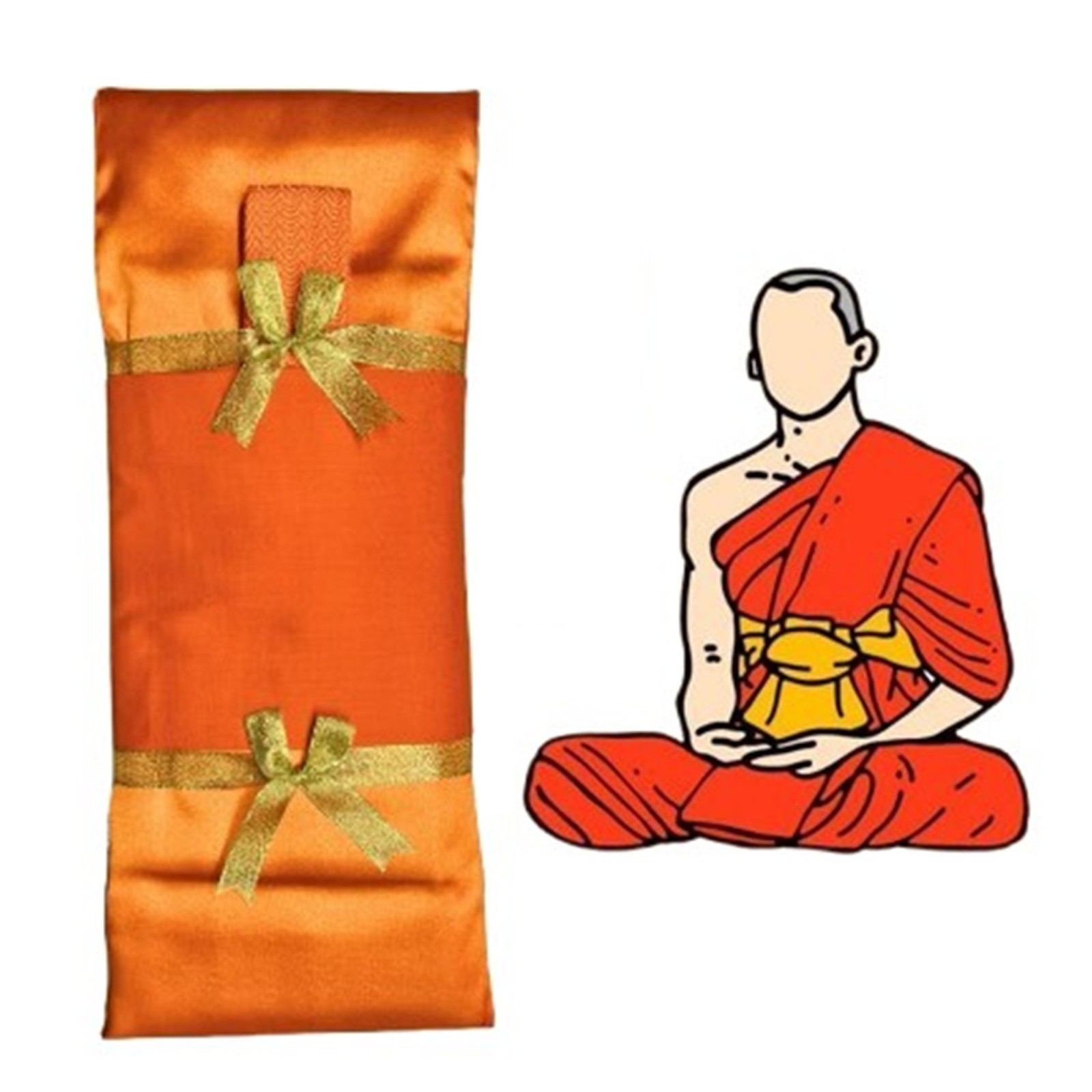 Thai Buddhist Monk Robe Set 7PCS Theravada Ordination Kasa Full Robe Outfit