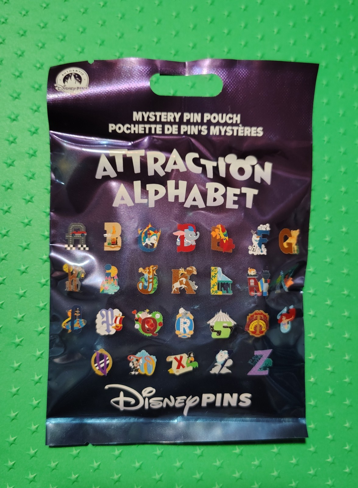 Disney Parks Letter Pin A2Z A-2-Z Attraction Alphabet Letters Mystery Bag Pins