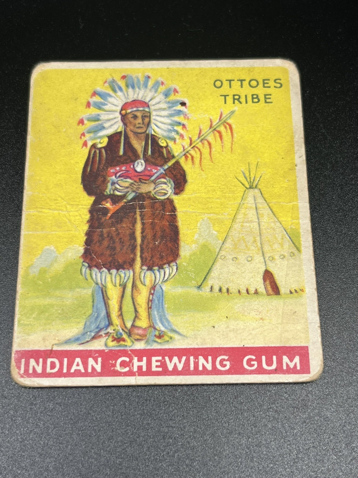 1933 Goudey Indian Gum R73 #14 Chief of the Ottoes Tribe 48 Back Vintage Card 1933 Goudey Indian Gum R73 #14 Chief of the Ottoes Tribe 48 Back Vintage Card