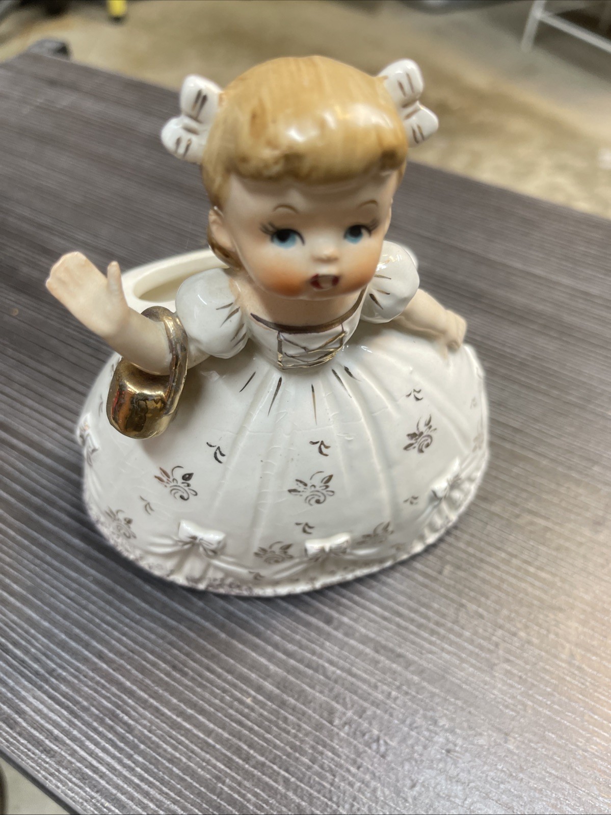 Vintage Made in Japan 1950s Southern Belle Gold Paint Trim MCM Vintage Made in Japan 1950s Southern Belle Gold Paint Trim MCM