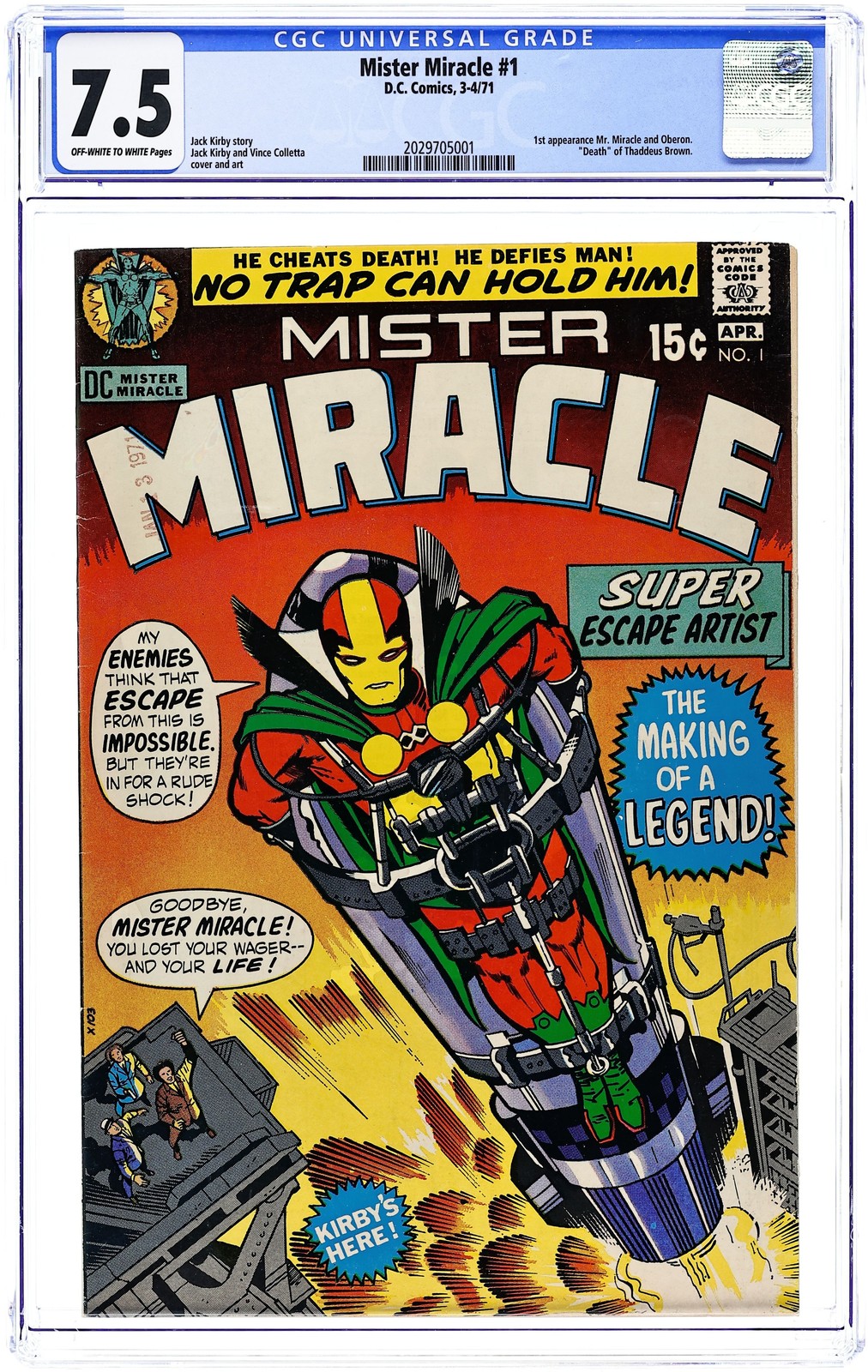 Mister Miracle #1 CGC 7.5 1971 2029705001 1st app. Mr. Miracle