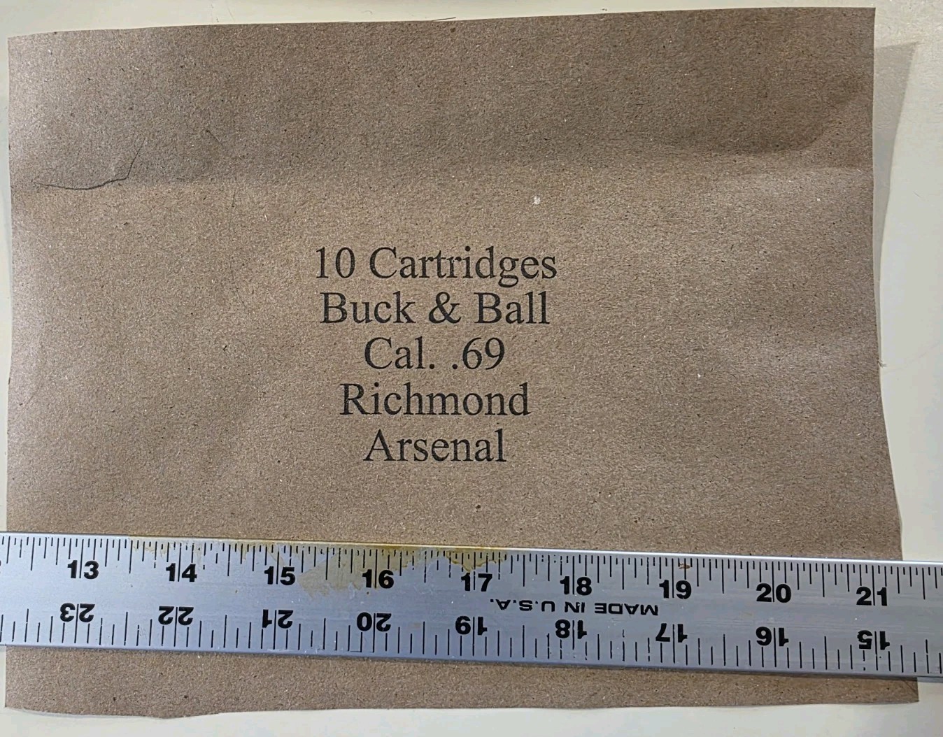 Arsenal Pack Wrapper - Richmond  Buck and Ball .69 Cal 