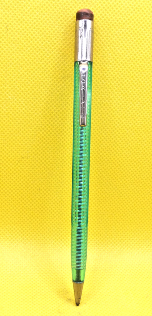 Scripto Vintage Transparent Green  l.l mm Pencil-Used-free tin of lead-working