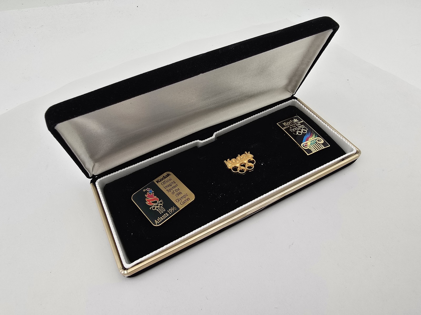 Vintage ATL Atlanta 96 1996 Kodak Enamel Olympic Pin Set 3Pc Collectible