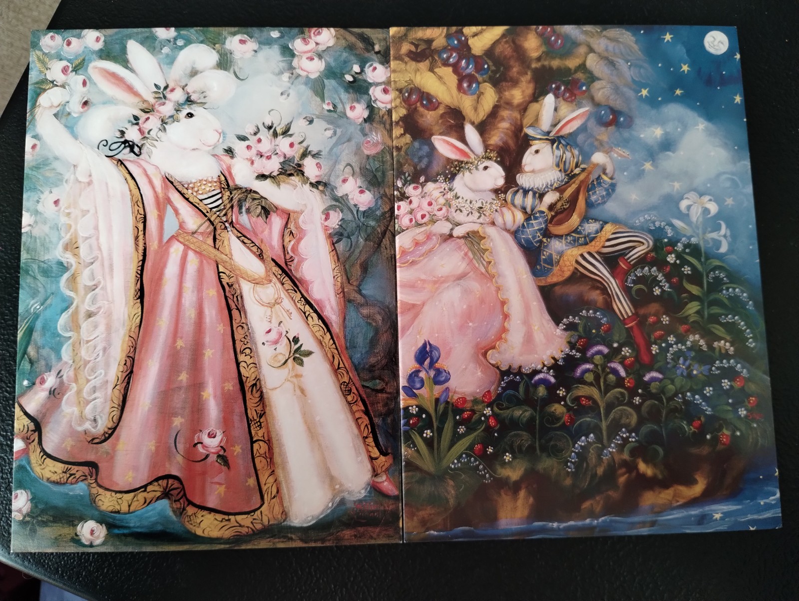 Vintage Pamela Silin-Palmer Blank Note Cards Rabbit Bunny Set Of Envelopes 