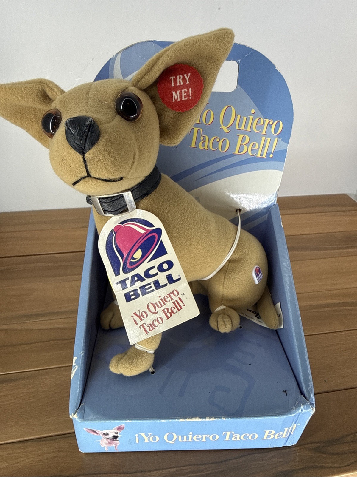 Vintage 1998  Fun For All Taco Bell Talking Dog Plush 9” Yo Quiero Taco Bell