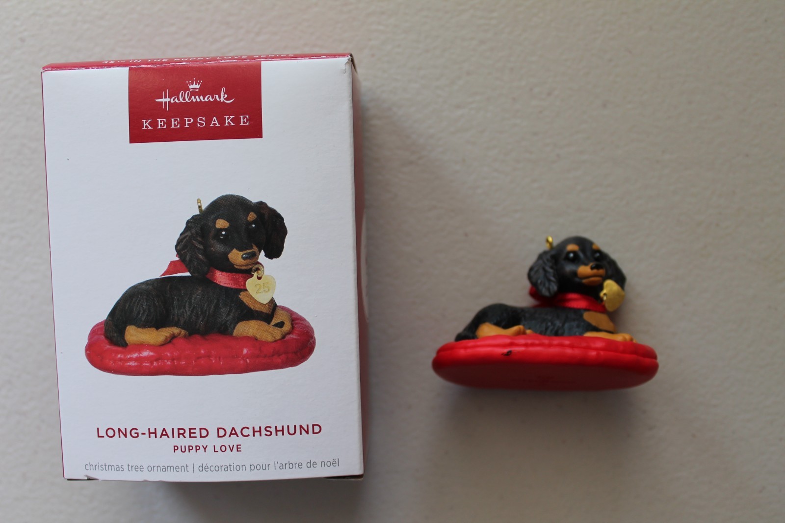 2025 NIB Hallmark Keepsake Ornament Long-Haired Dachshund Puppy Love Series