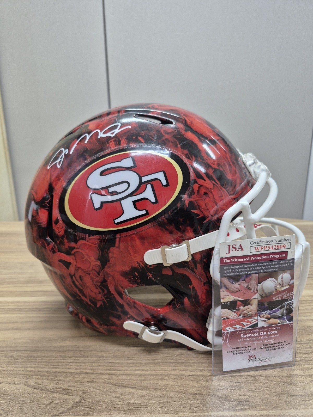 Joe Montana 49ers Autographed Full Size Replica Helmet COA JSA Authenticated HOF