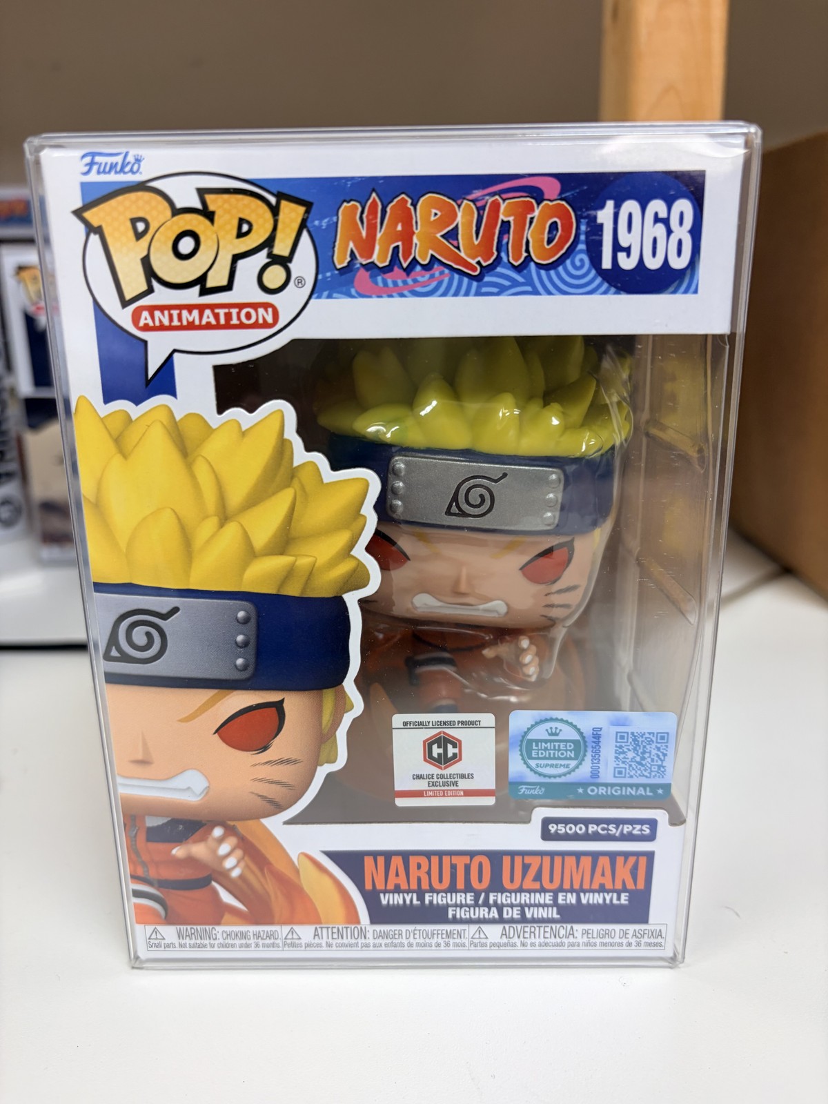 Funko Pop Naruto Uzumaki #1968 Kyuubi Mode Chalice Exclusive LE w/Protector