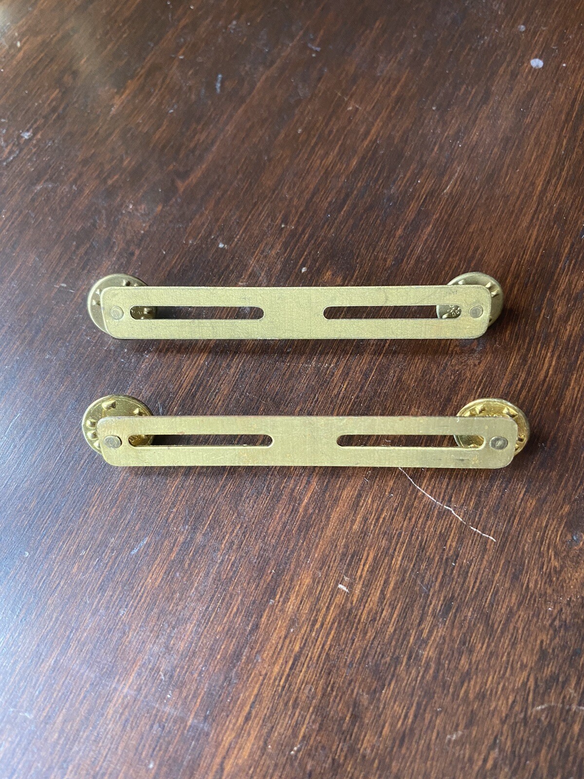 Double Brass Holder for two ribbon bars 2 Count-SALE (For WW2 & Korea ) ** 2