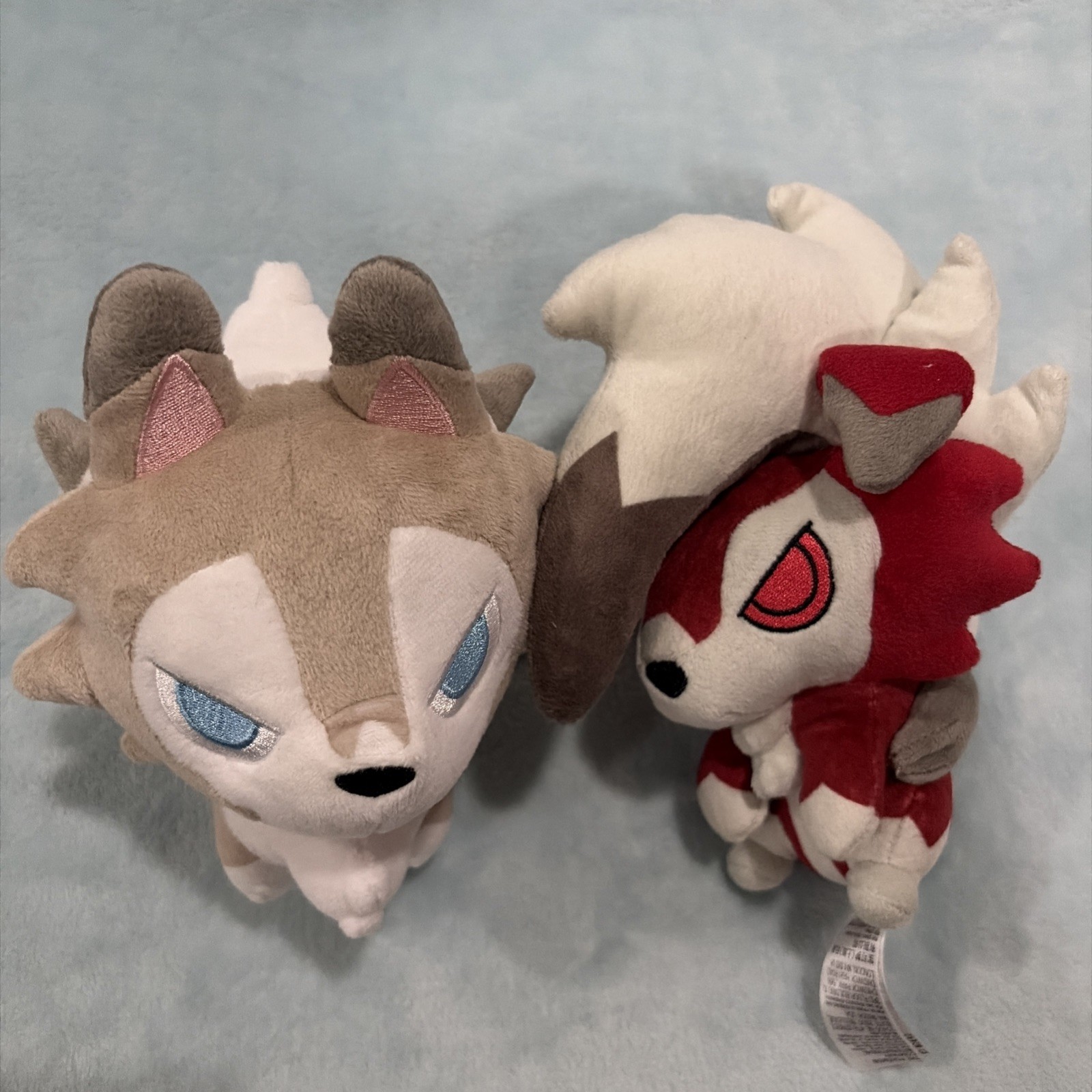 Pokémon Center Lycanroc Midnight Form & Midday Form Doll Plush Bundle Nintendo