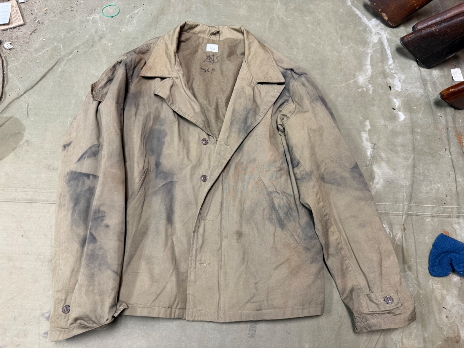 WWII US ARMY INFANTRY M1941 M41 SUMMER COMBAT FIELD JACKET-MEDIUM 40R