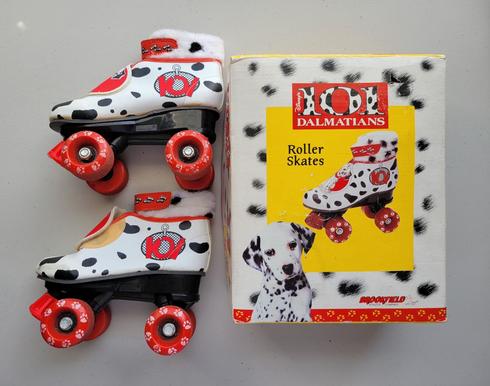Vintage Disney 101 Dalmatians Kids Roller Skates Brookfield w/ Original Box