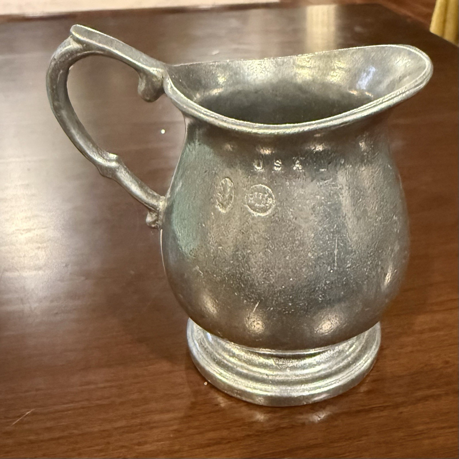 Vintage RWP Wilton-Columbia Armetale Pewter 3.5” Creamer Jug Pitcher USA