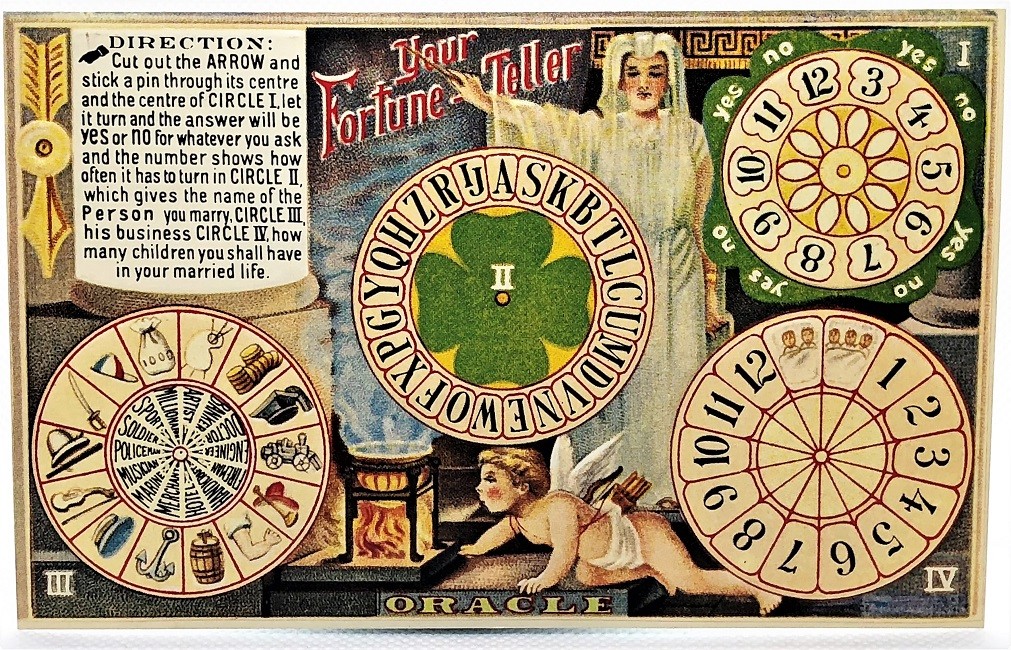 YOUR FORTUNE TELLER Vintage POSTCARD Oracle Will Predict Future Mint Shackman