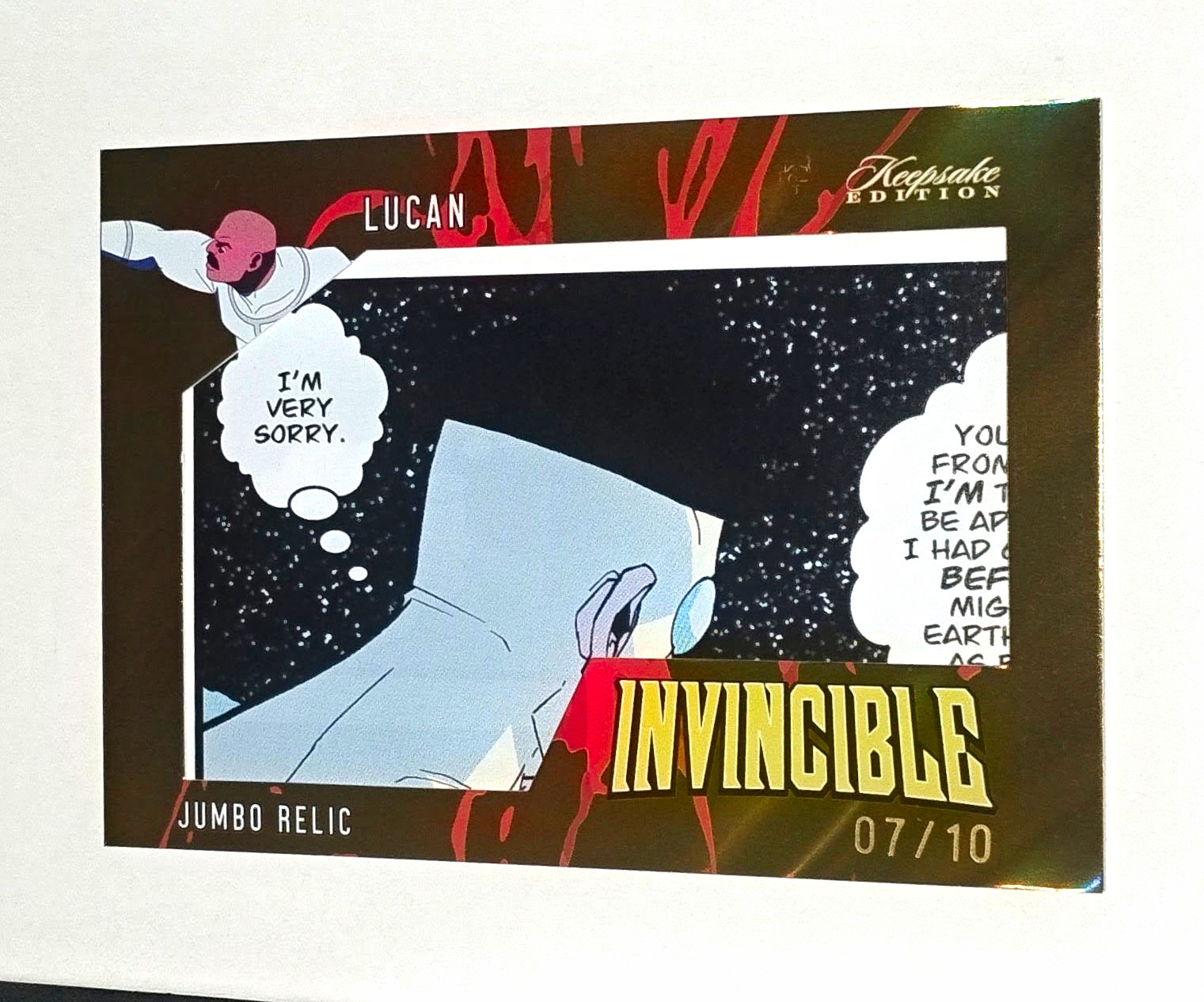 Invincible Keepsake Edition 8-Card Lot Serial Numbered Autograph Relic