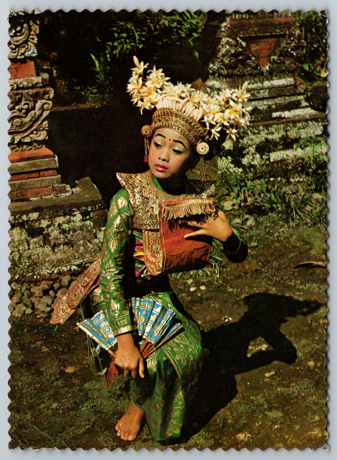 c1960s Young Dancer Bali Indonesia Legong Girl Postcard