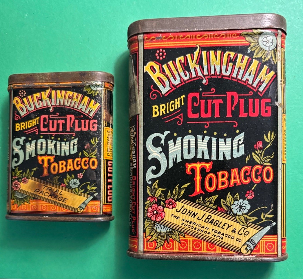 Vintage Buckingham Pocket Tin and Trial Package Sample Nice Condition