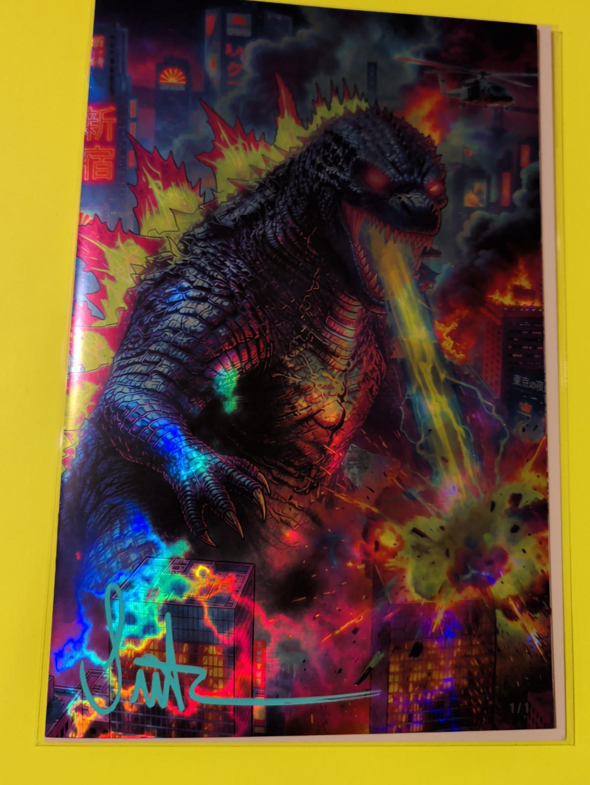 GODZILLA LAVA FOIL 1/1 SKETCHBOOK BY SURTUR SIGNED WITH COA BRAND NEW GODZILLA LAVA FOIL 1/1 SKETCHBOOK BY SURTUR SIGNED WITH COA BRAND NEW