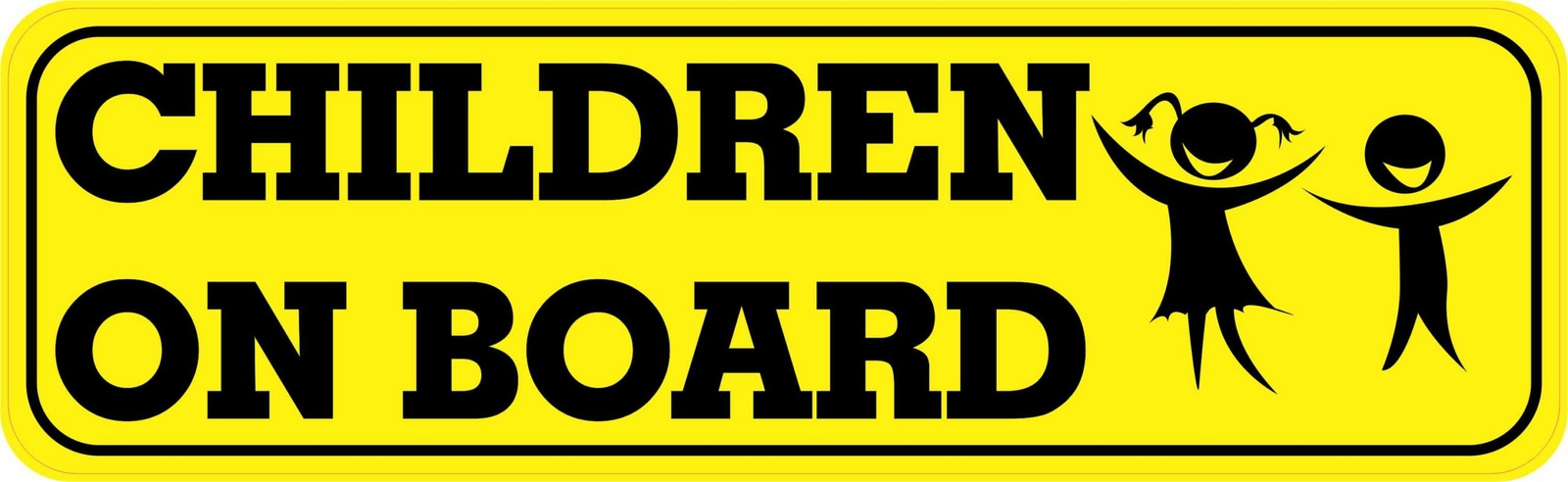 10in x 3in Children on Board Magnet Car Truck Vehicle Magnetic Sign