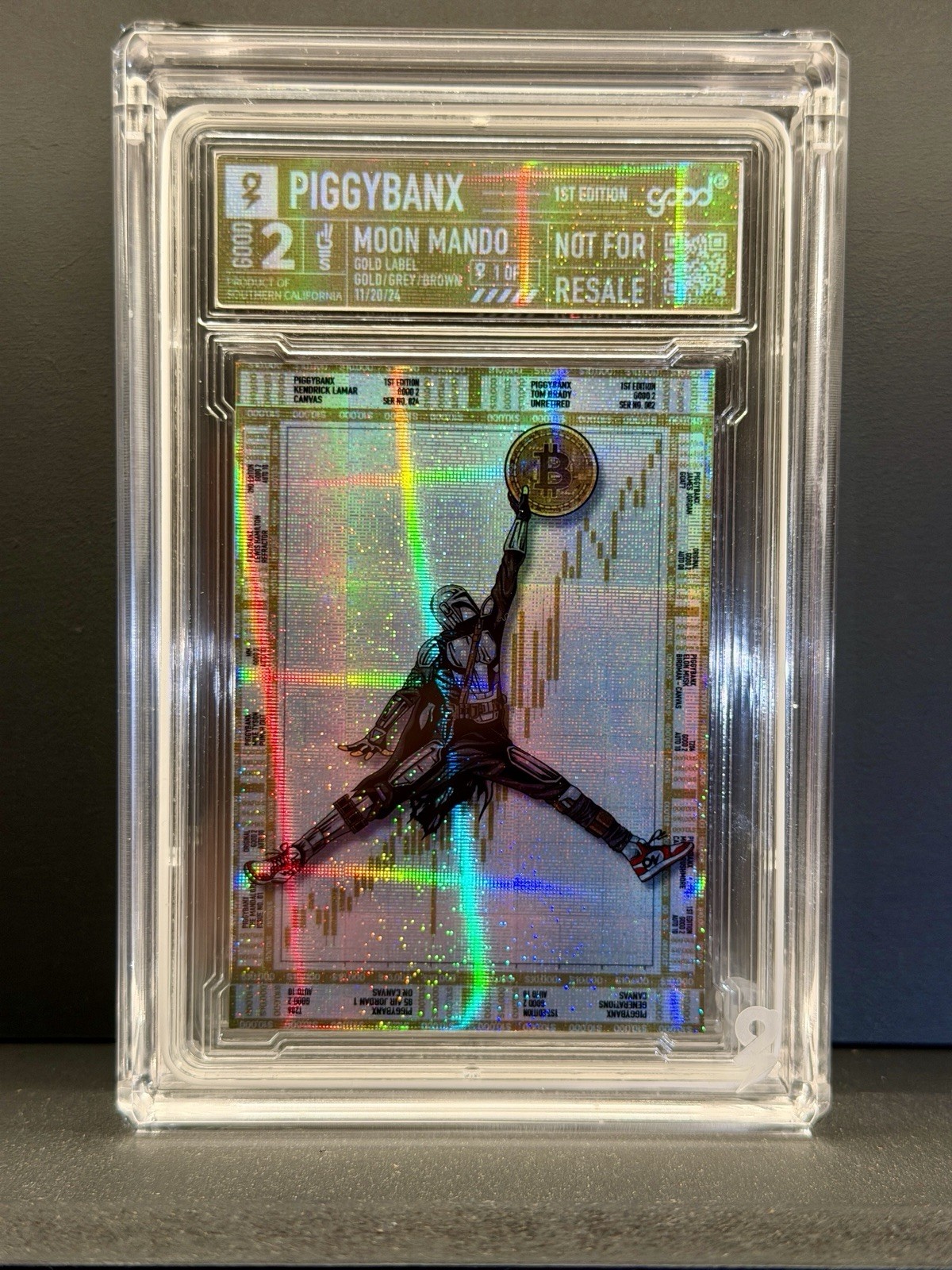 Piggybanx Piggy Banx Moon Mando Gold Label GRIDDY 1/1 Bitcoin Mandalorian Crypto