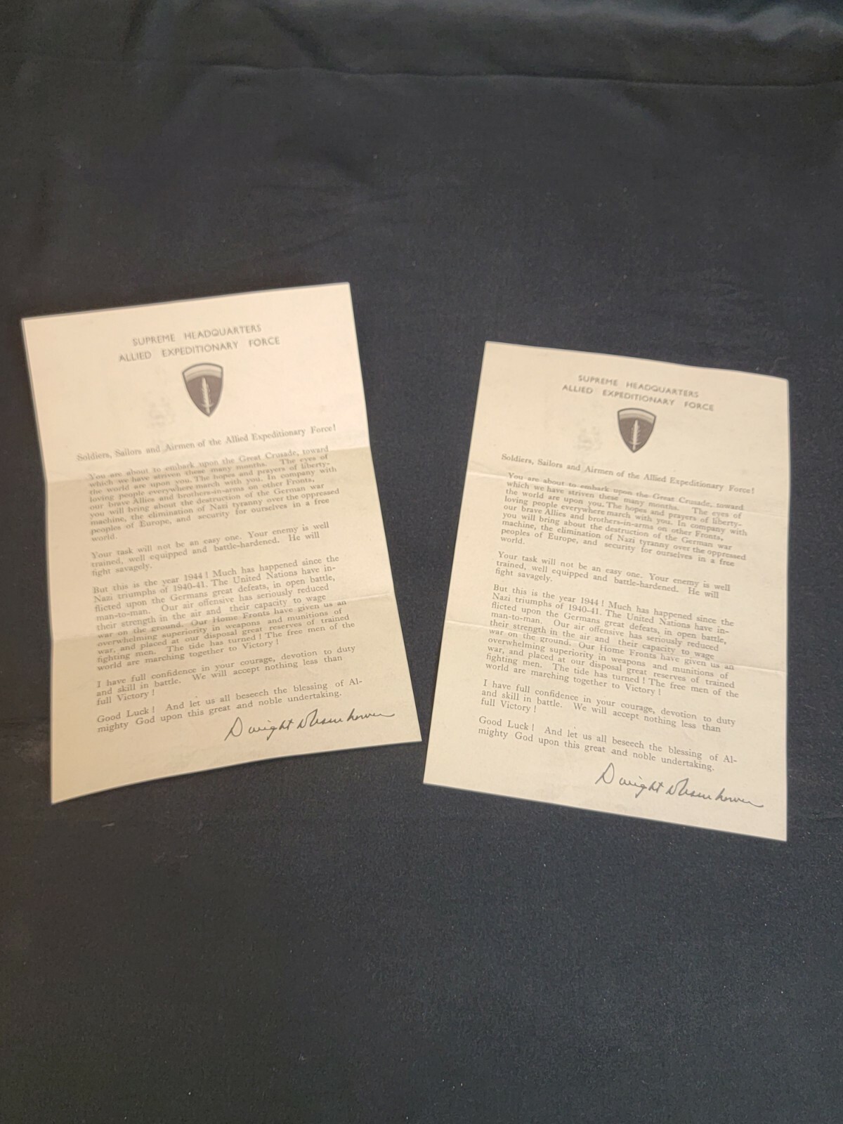 WW2 Eisenhower D-Day Letter